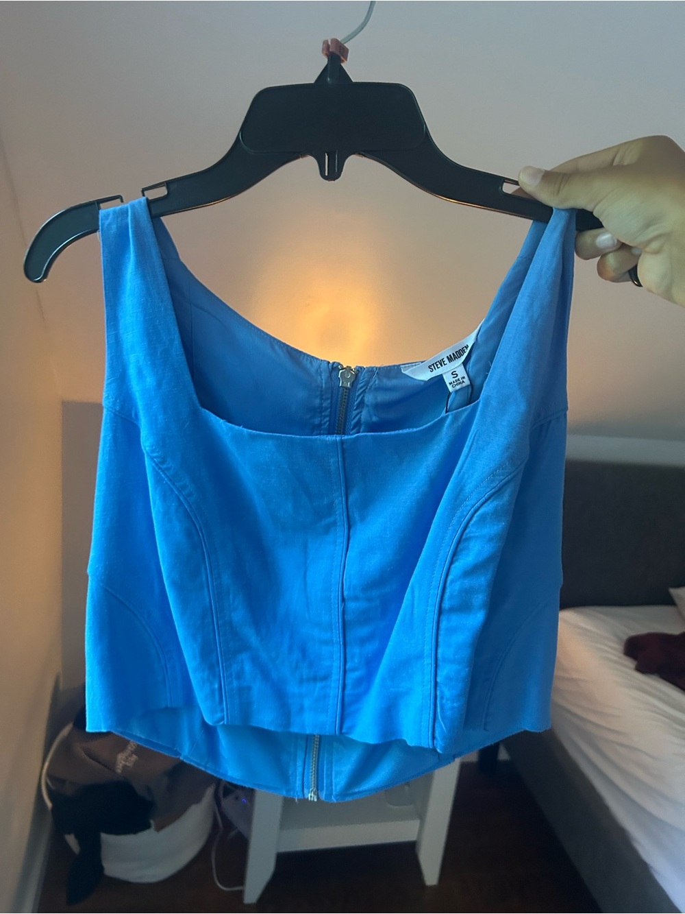 steve madden chic cropped shirt